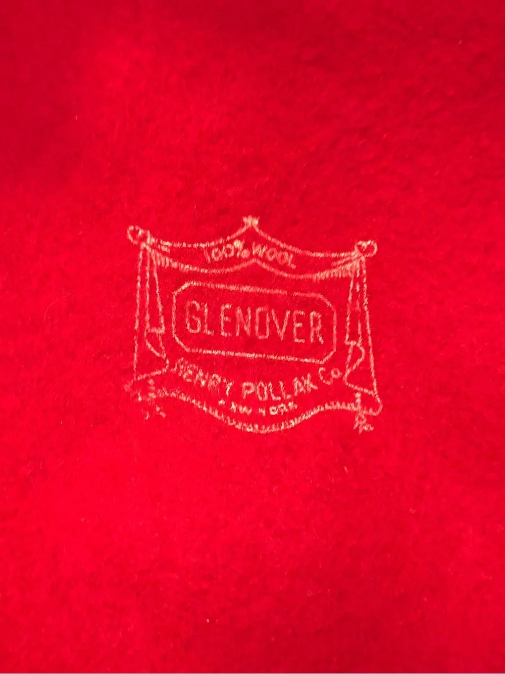 Vintage Glenover Henry Pollak Co NY Red Wool Cloche Hat with Bow Mid-Century
